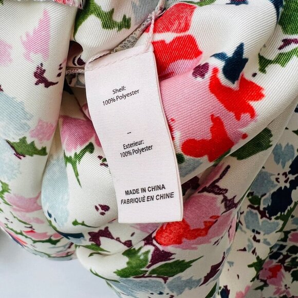 Cinq a sept Rou floral print wrap top , multi color, Size M - Picture 10 of 11